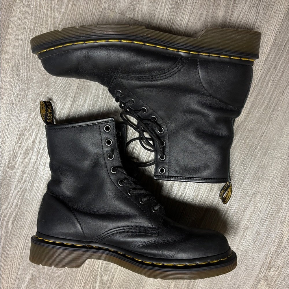 Dr. Martens Black Leather Boots - Picture 2 of 9